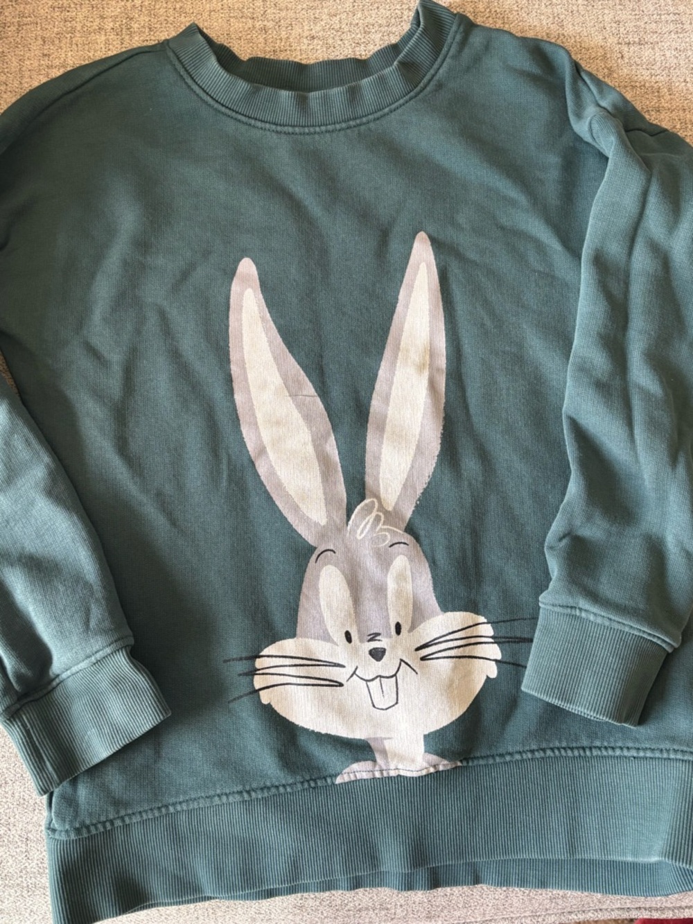 Warner Bros. Teal Bunny Graphic Crewneck Sweatshirt